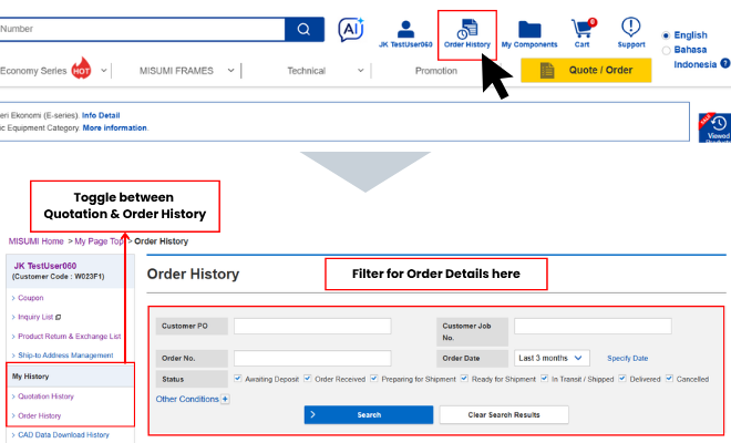 Log in to view Quote Order History_2